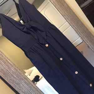 Navy peephole dress